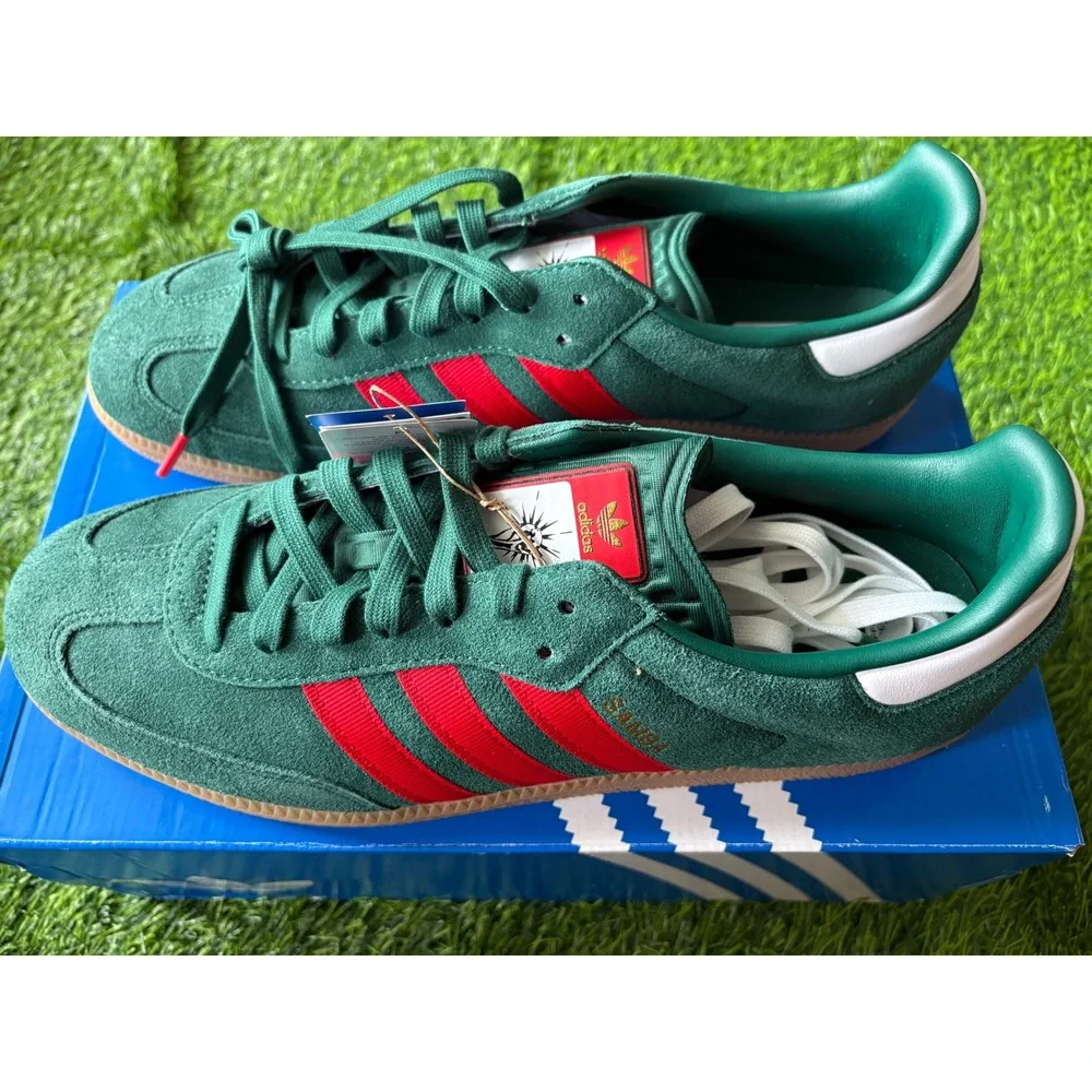 Adidas Samba OG Mexico Dark Green Scarlet Gum IH6829 Mens Size 12 Sneaker